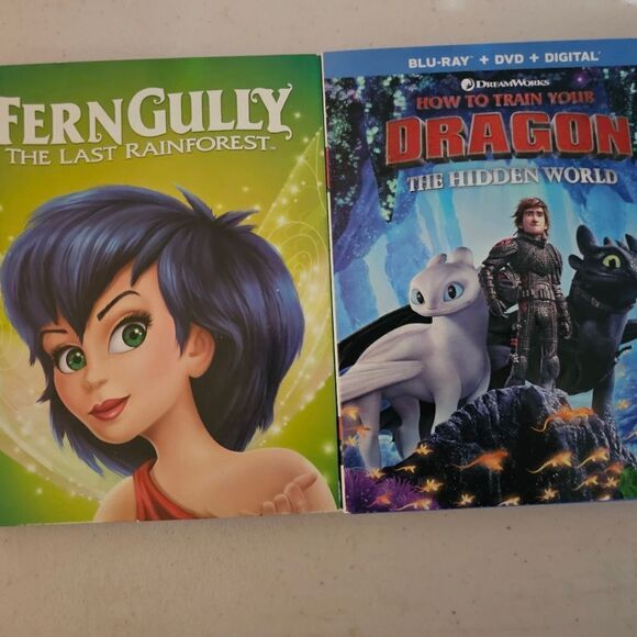 Set of two Blu-ray movies, Fern Gully / How to train a dragon pre-owned - Picture 1 of 6